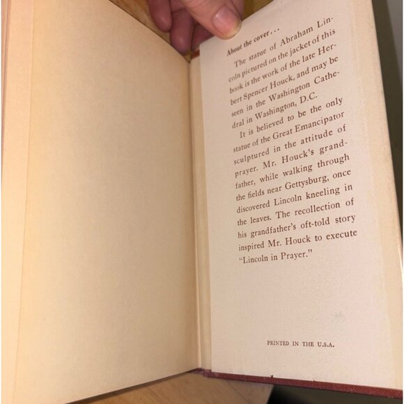 Lincolns Devotional By Carl Sandburg Hardcover Book With Dust Jacket 1957 - Picture 15 of 16